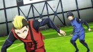 Ohkawa about to score in Blue Lock episode 4 (Image via Muneyuki Kaneshiro, Kodansha)